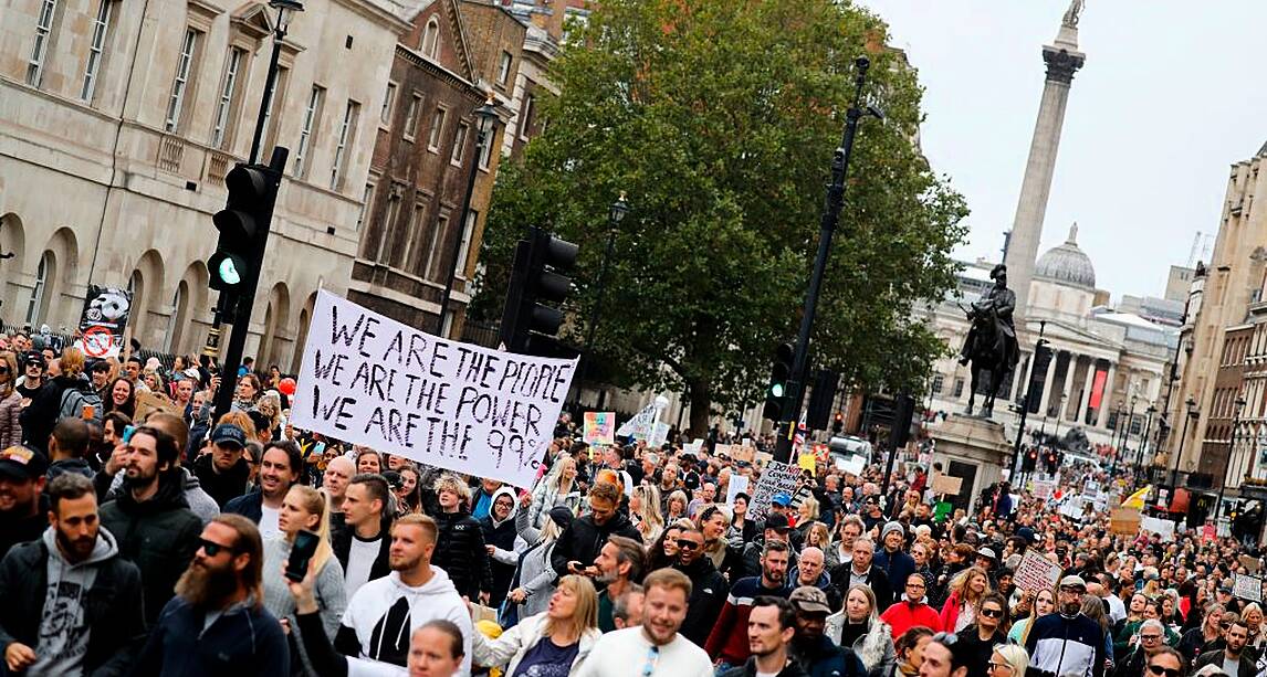 Thousands Gather In London For ‘Unite For Freedom' Anti-lockdown ...