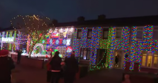 Irish neighbourhood lights up for Christmas to lift spirits and help