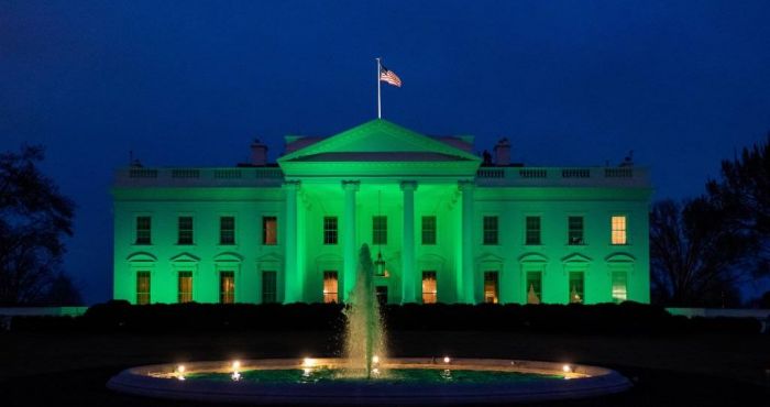 White House illuminated green to celebrate St Patrick's Day and 'rich bond'  between US and Ireland | The Irish Post