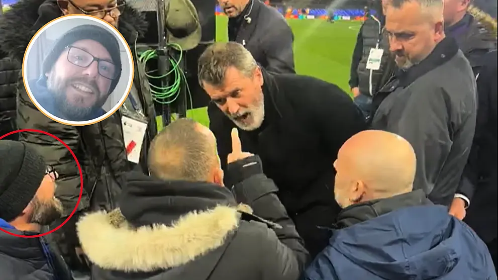 Téann Roy Keane agus lucht leanúna Ipswich Town i mbun argóinte go mór i ndiaidh Manchester United v Ipswich