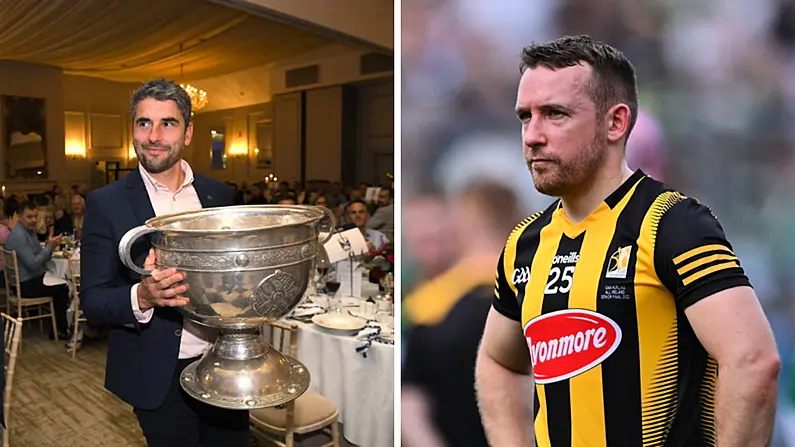 Nochtann Richie Hogan Téacs Amscaí ó Bhernard Brogan Oíche roimh Chraobh na hÉireann 2022