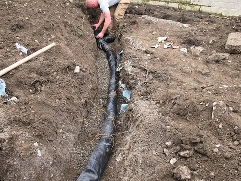 New garden landscaping - first phase construction