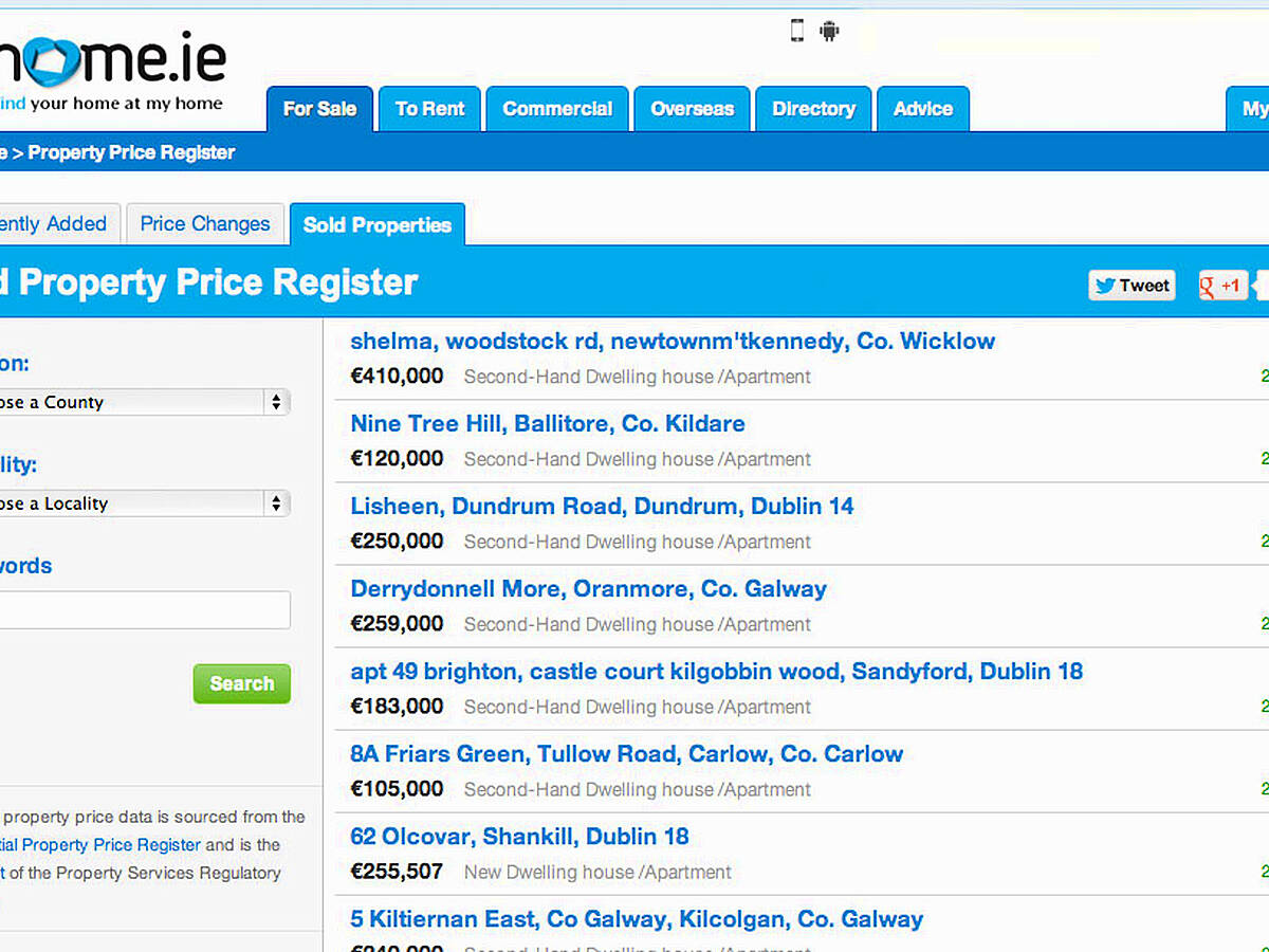 House price deals register