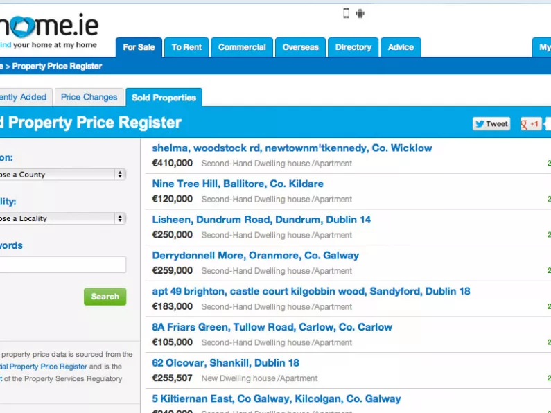 MyHome unveils Property Price Register feature