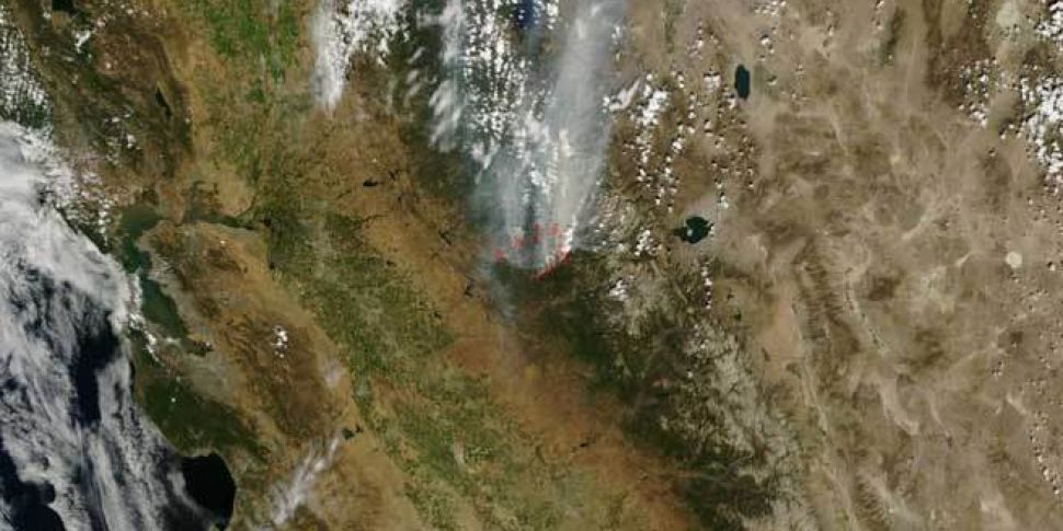 Calfornia wildfires visible fr...