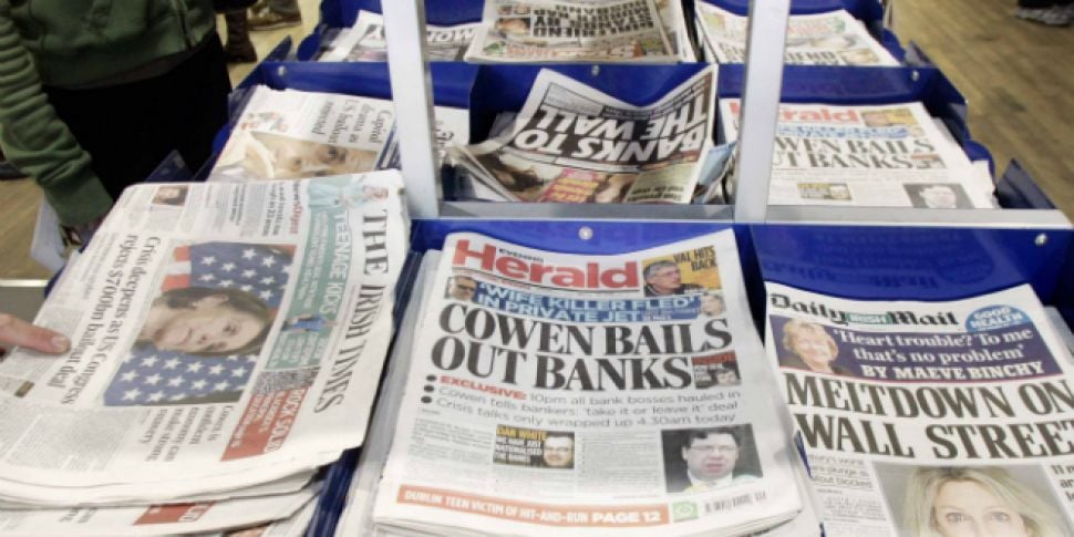Newspaper sales in Ireland fel...