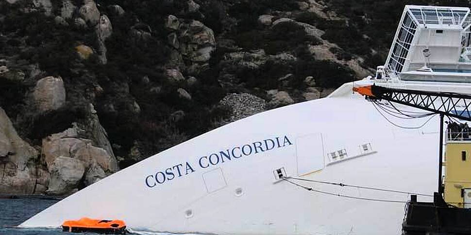 Costa Concordia ship is heaved...