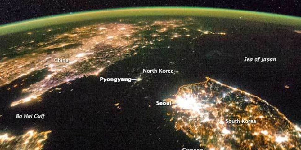 North Korea in darkness in new...