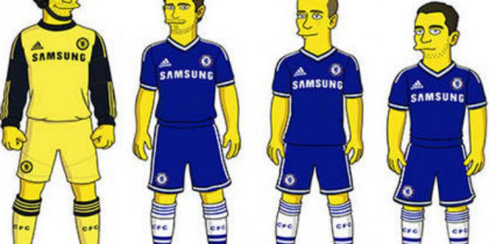 PIC: Chelsea get the Simpsons...