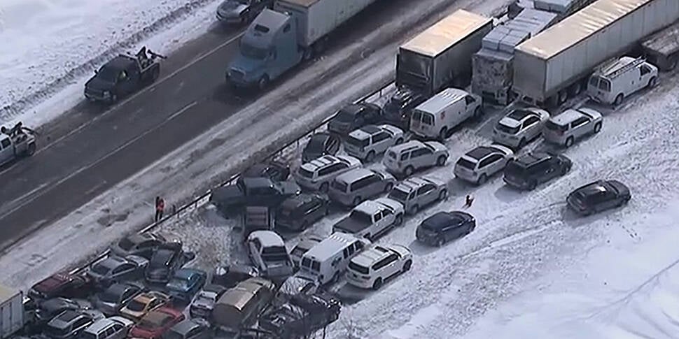 Pictures: 96 vehicle pile up i...