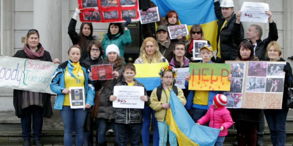 Irish Ukrainians protest at Ru...