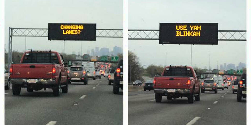 Now even the Boston road signs...