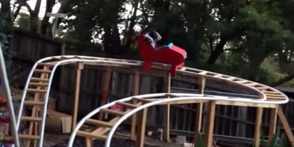 Dad builds backyard rollercoaster Newstalk