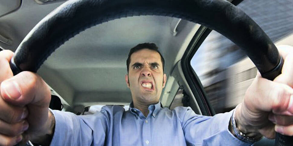 Road rage driver runs himself...