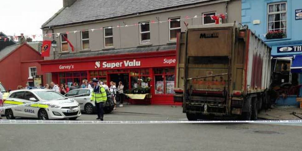 Lorry crashes into shop front...