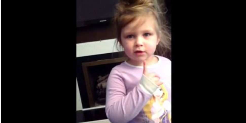 VIDEO: Four-year-old tries to...