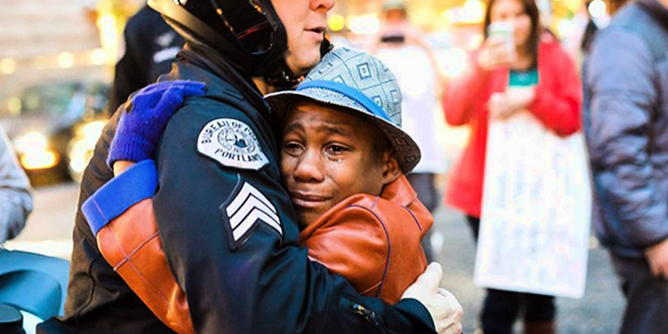 This photo of a police officer...