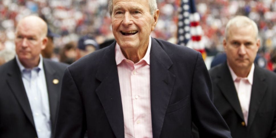 George H W Bush hospitalised w...