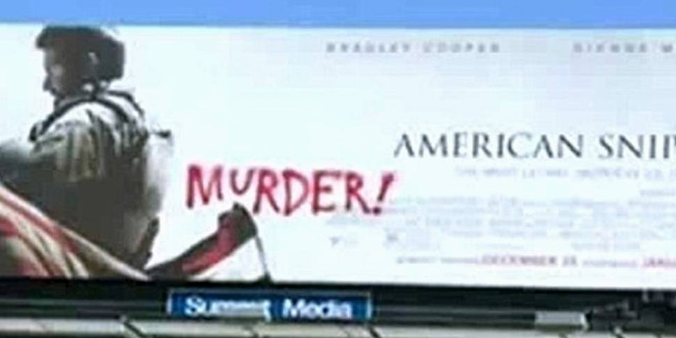 American Sniper billboard remo...