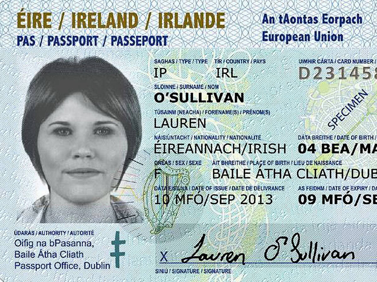 Passport Id Card Ireland