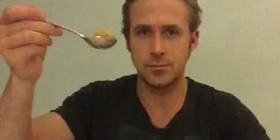 Ryan Gosling finally eats his...