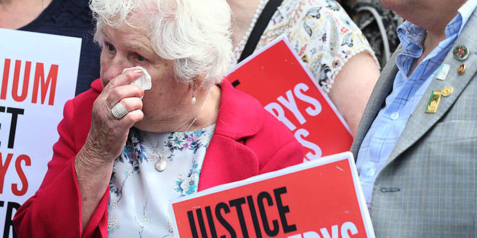 Former Clerys workers protest...