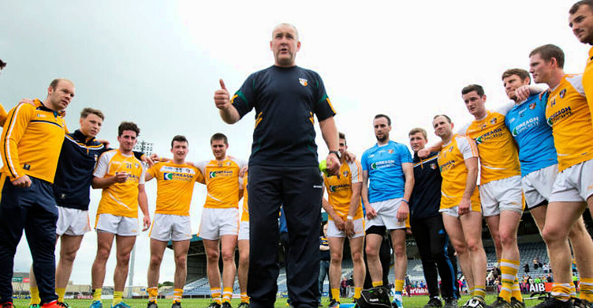 PIC: Antrim Weren't Exactly Wearing The Same Jerseys Against Laois ...