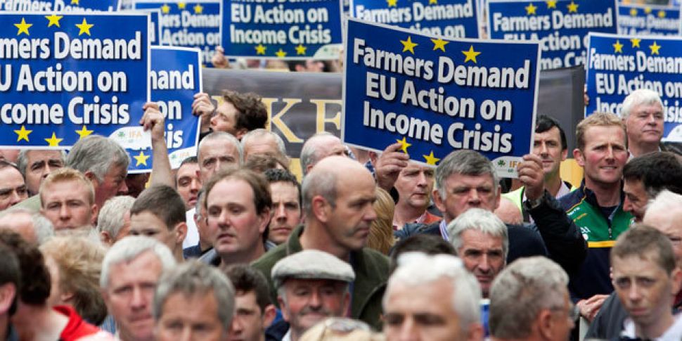 Farmers protest in Dublin over...