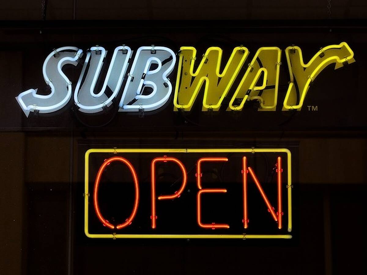 subway neon open sign