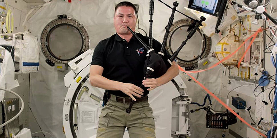 WATCH: Astronaut plays bagpipe...