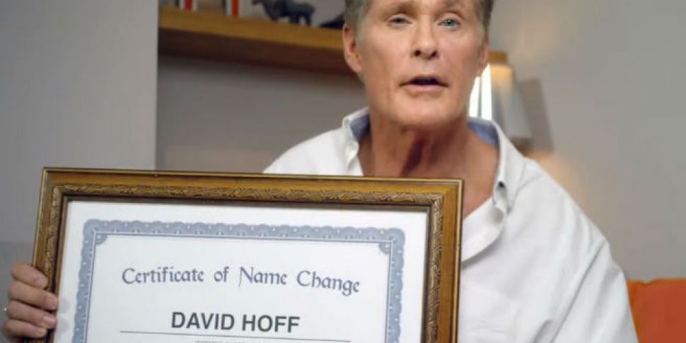 David Hasselhoff drops the has...