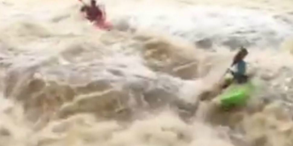 WATCH: Kayakers take to the ra...