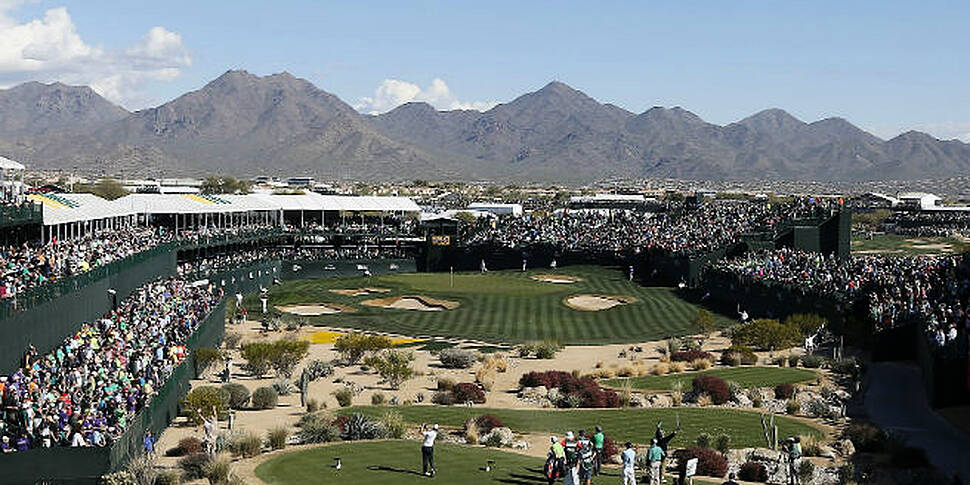 The infamous 16th hole at TPC...