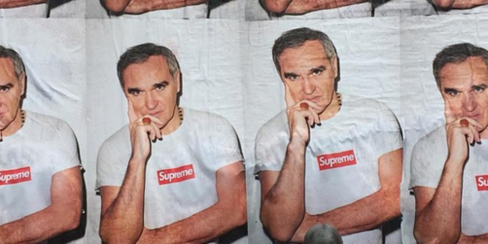 Morrissey poses in fashion cam...