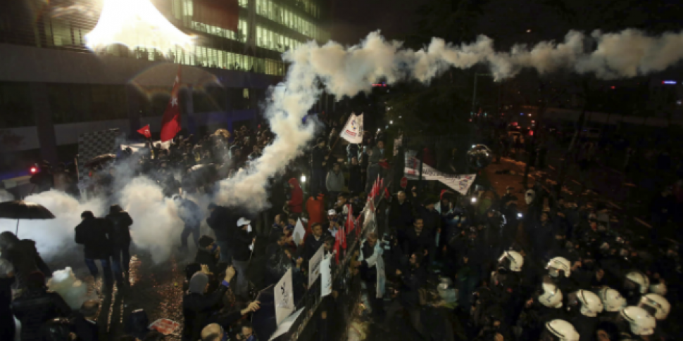 Turkish police fire tear gas a...