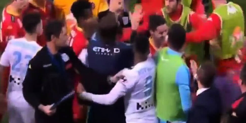 WATCH: A-League game descends into a mass brawl | Newstalk