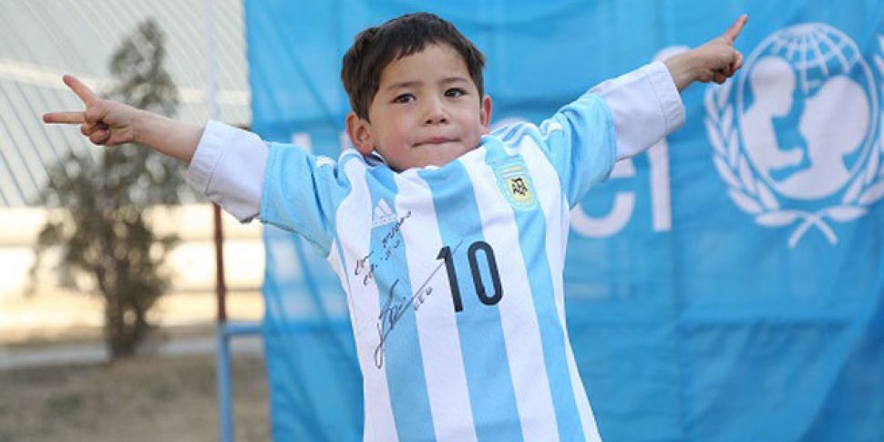 Young Messi superfan forced to...