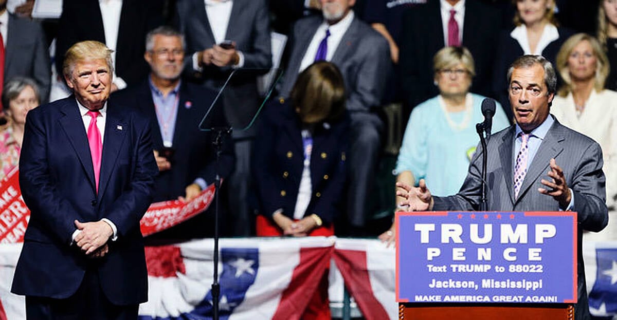 WATCH: Nigel Farage Appears On Stage With Donald Trump At US Rally ...