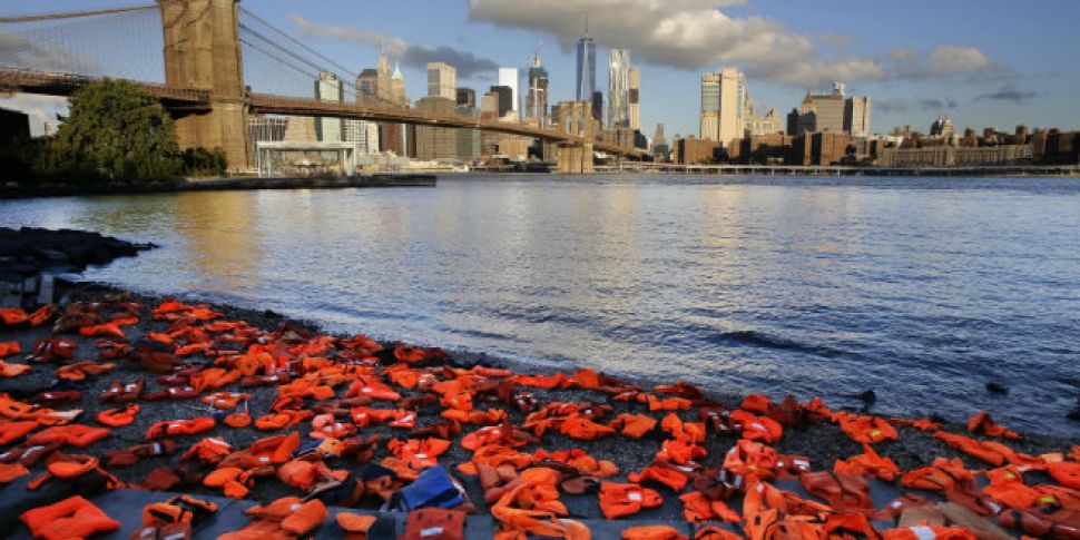 Refugees&#39; life jackets...