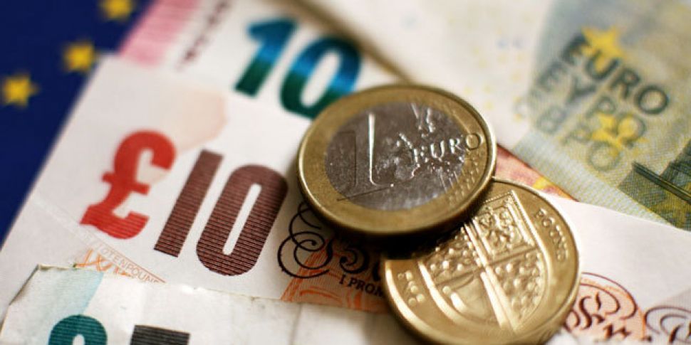 Pound sterling falls below €1....