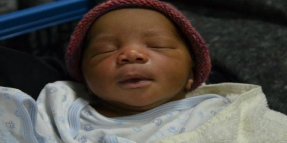 Newborn baby rescued from the...