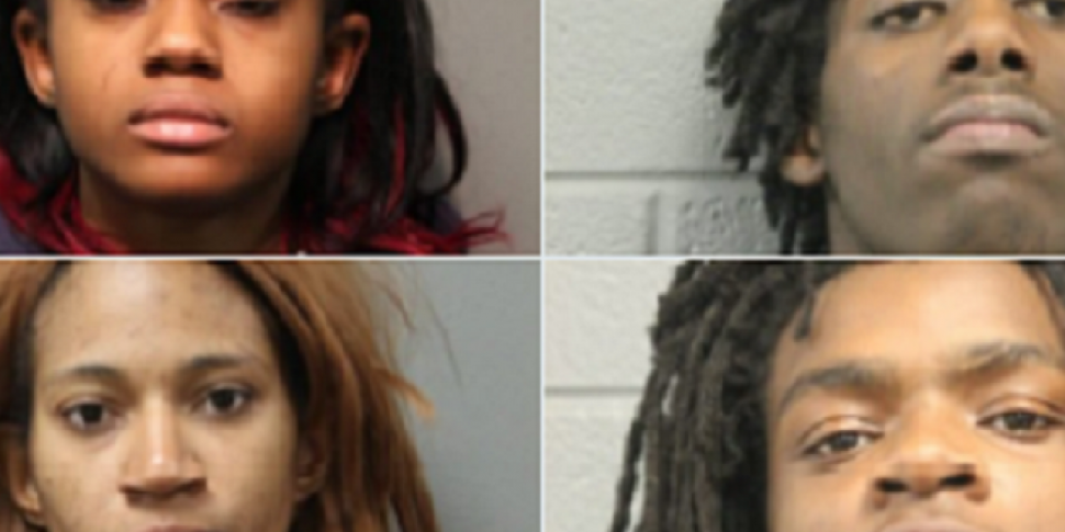 Four charged in US after video...
