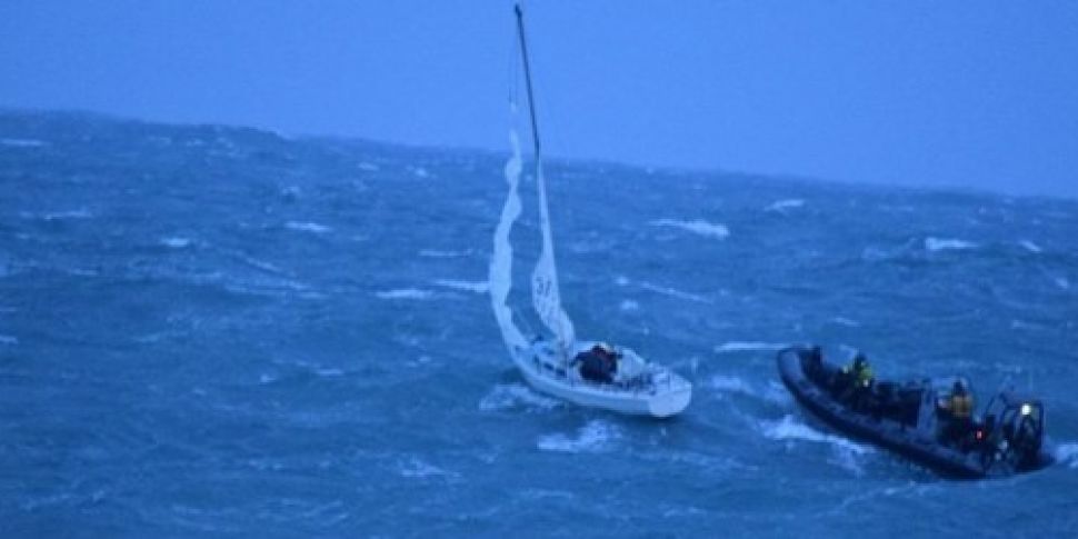 Man rescued from sinking yacht...