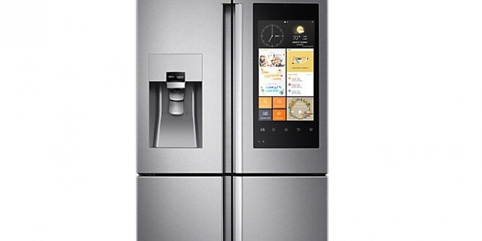 This fridge takes photos of it...