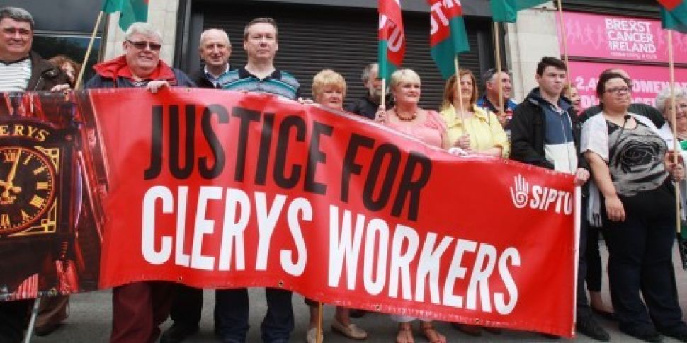 Former Clerys workers protest...