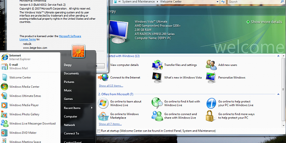 windows vista ultimate screenshot