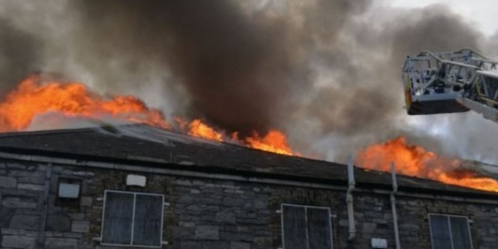 Massive blaze at warehouse in...