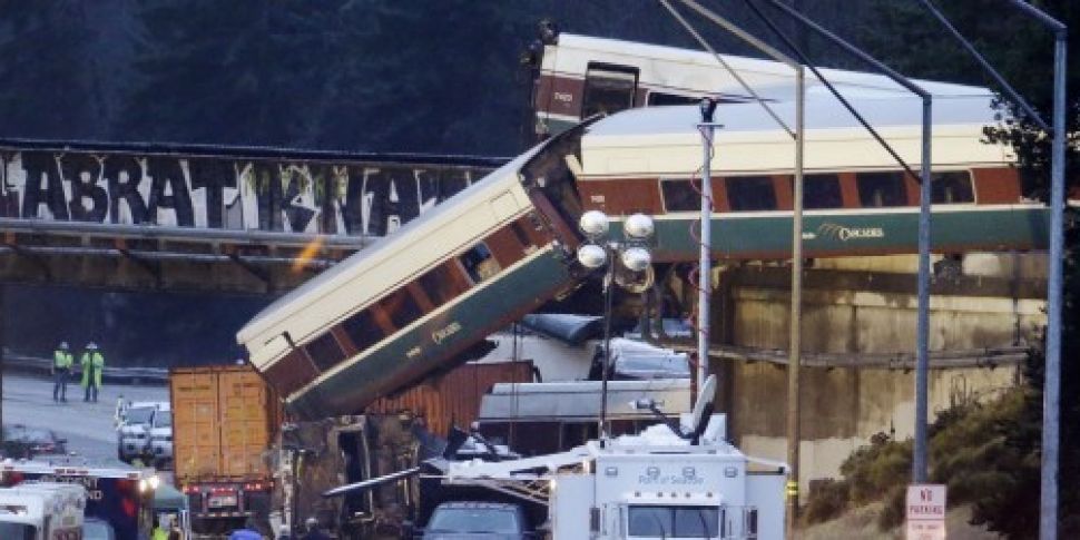 US train that derailed was &am...