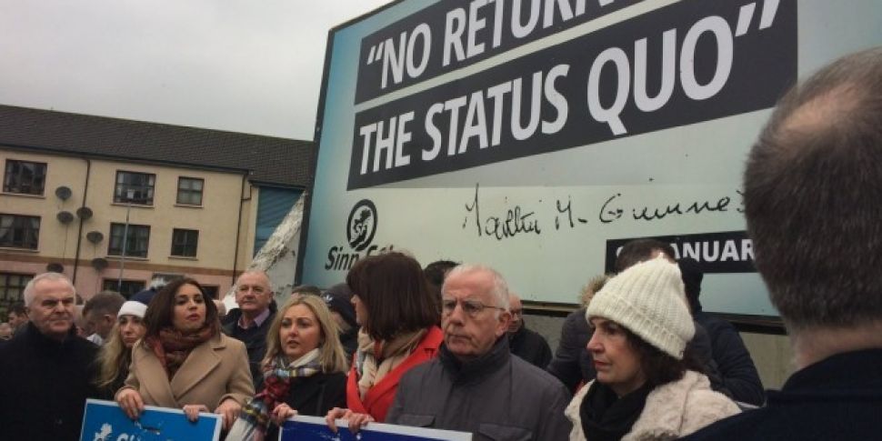 Sinn Féin unveils billboard on...