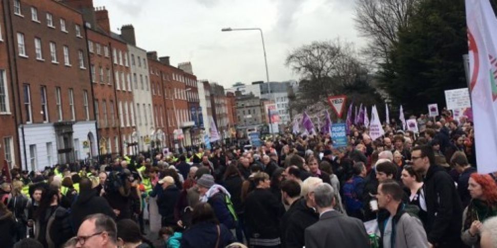 Thousands gather at Dublin pro...